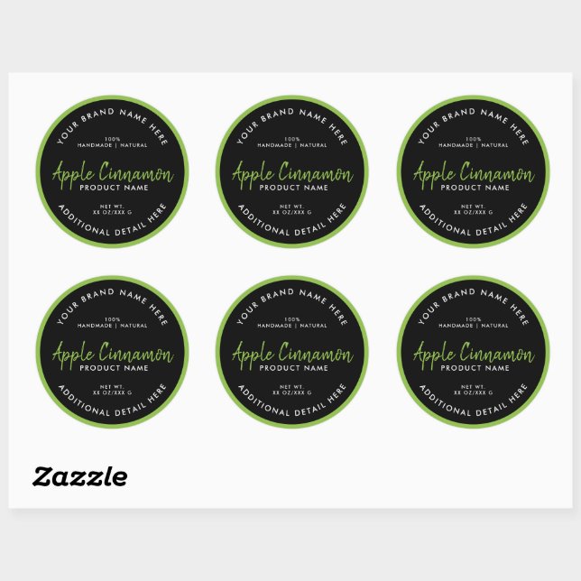 Étiquette ronde de produit (Feuille)