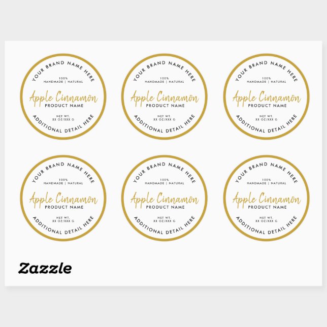 Étiquette ronde de produit (Feuille)