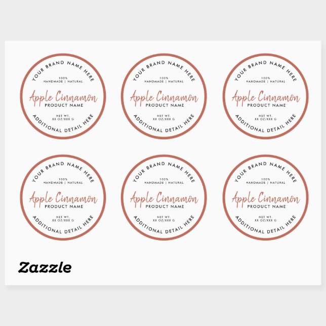Étiquette ronde de produit (Feuille)