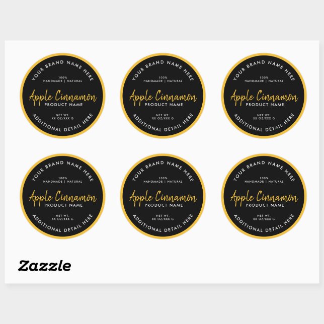 Étiquette ronde de produit (Feuille)