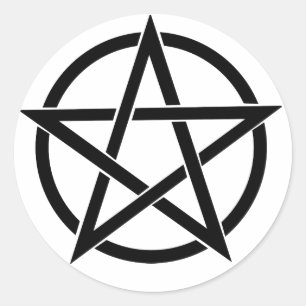 Étiquette ronde Pentacle