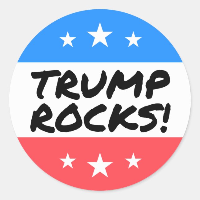 Étiquette ronde TRUMP ROCKS (Devant)