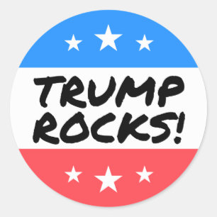 Étiquette ronde TRUMP ROCKS