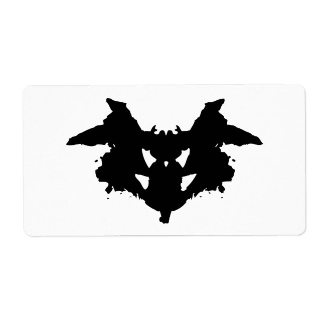 Étiquette Rorschach Inkblot (Devant)