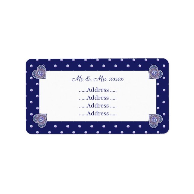 Étiquette Rosace bleue (Devant)