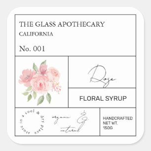 Étiquette Rose apothecaire