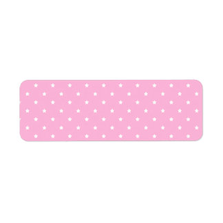 Étiquette Rose avec de petites étoiles blanches. Personnalis