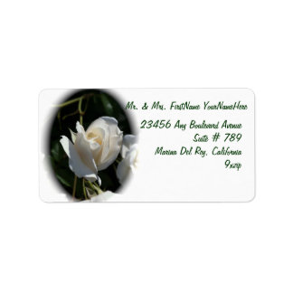 Étiquette Rose blanc