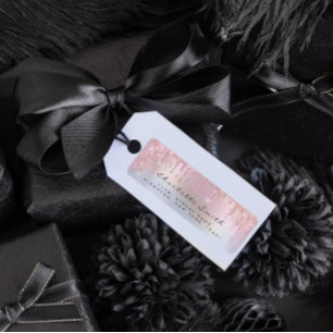 Étiquette Rose Blush Déchets Sparkly Adresse de retour Holog