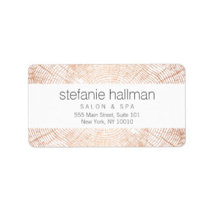 Étiquette Rose de beauté biologique Gold Arbre Cercles Motif