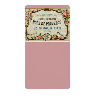 Étiquette Rose de Provance un parfum français