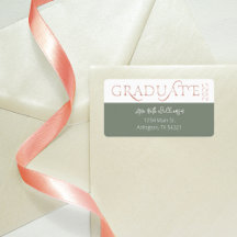 Rose de Sage moderne Adresse de graduation d'or