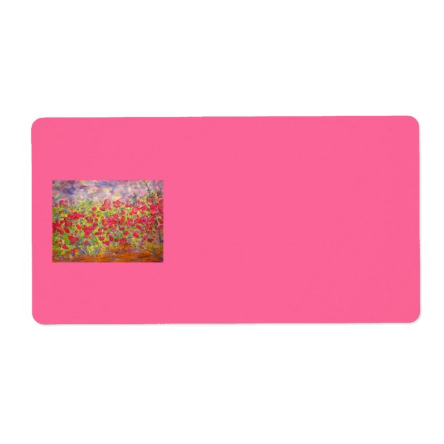 Étiquette rose florissant (Devant)