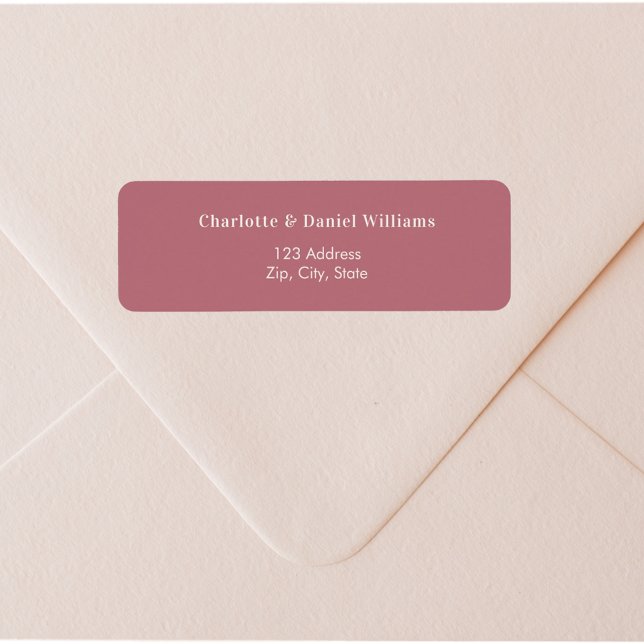 Étiquette Rose gold ivory return address (Créateur téléchargé)