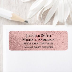 Étiquette Rose Gold Parties scintillant Glam Foil Look Maria