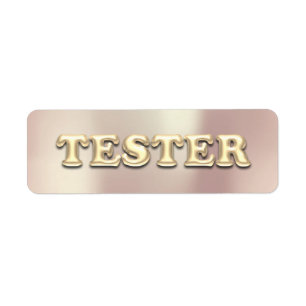 Étiquette Rose Gold Pearly 3D Tester échantillons Contanteur