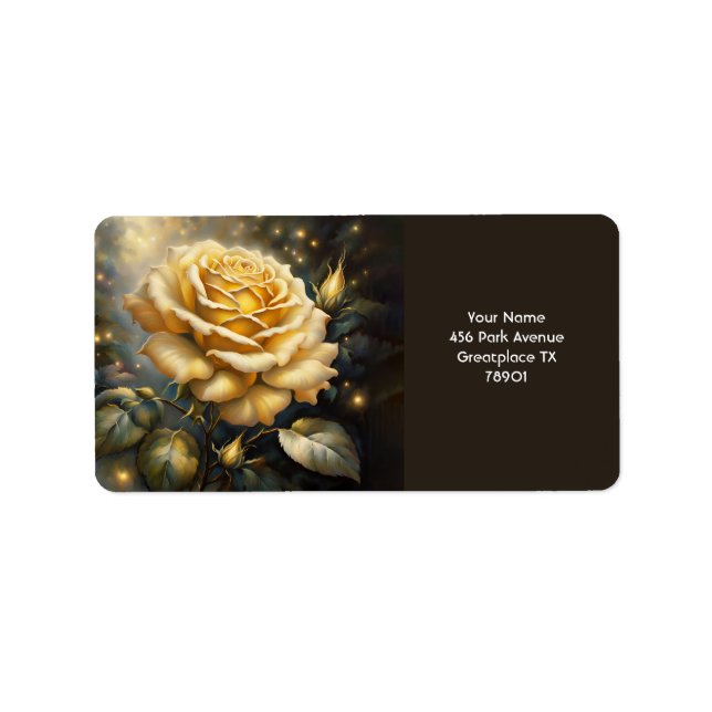 Étiquette Rose jaune pâle Imaginaire (Devant)