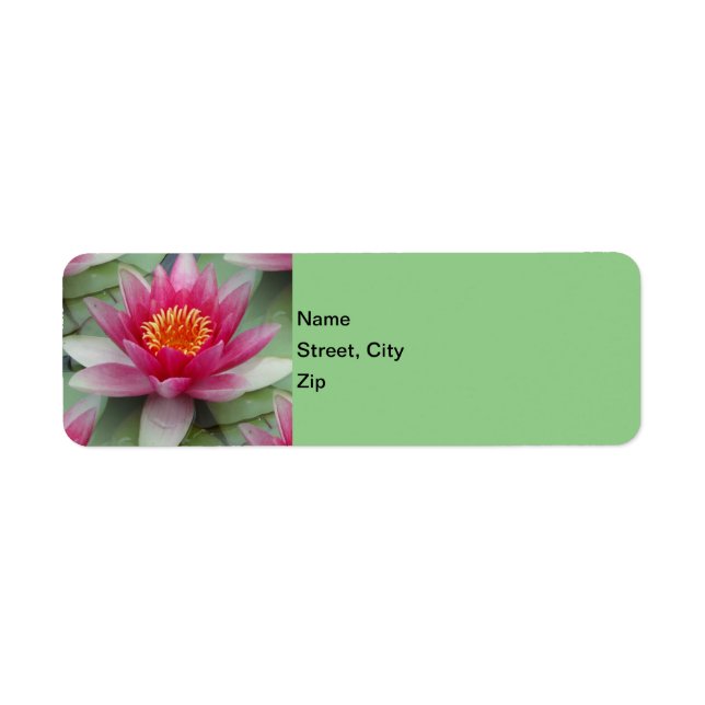Étiquette Rose Lotus Water Lily (Devant)