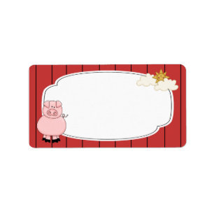 Étiquette rose mignon de porc