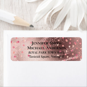 Étiquette Rose moderne Gold tendance Mariage budget