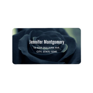Étiquette Rose noir foncé gothique photo