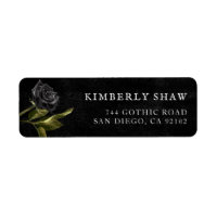 Rose noir gothique Adresse de retour