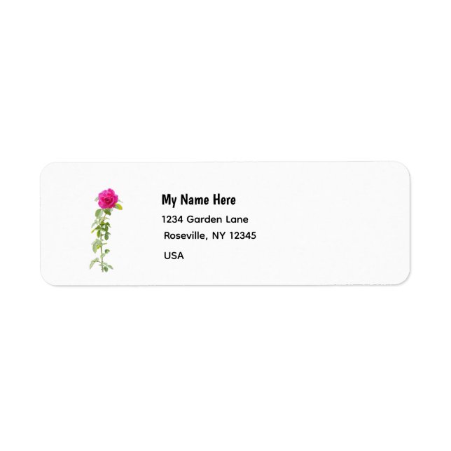Étiquette Rose rose  (Devant)