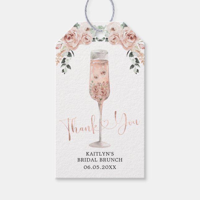 Étiquette Rose rose Dusty et Merci de poursuites (Devant)