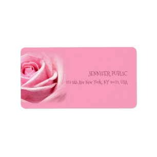 Étiquette Rose Rose Modern Elegant Modèle Adresse