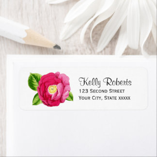 Étiquette Rose rose pâle Floral