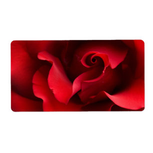 Étiquette Rose rouge - les roses ont customisé le modèle