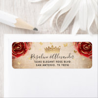 Rose rouge vintage couronne en or noir adresse de 