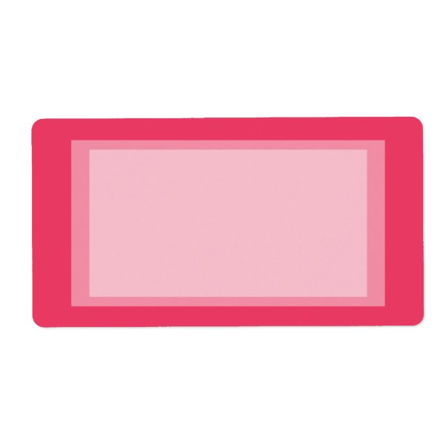 Étiquette rose simple (Devant)