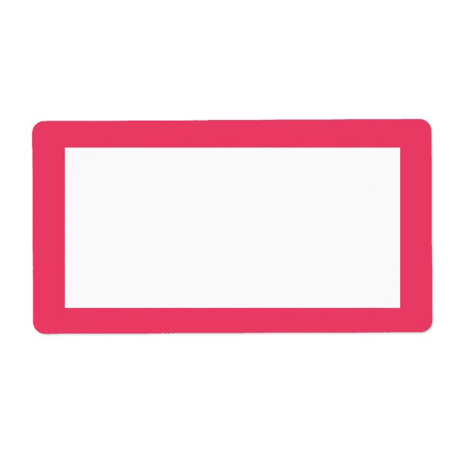 Étiquette rose simple (Devant)