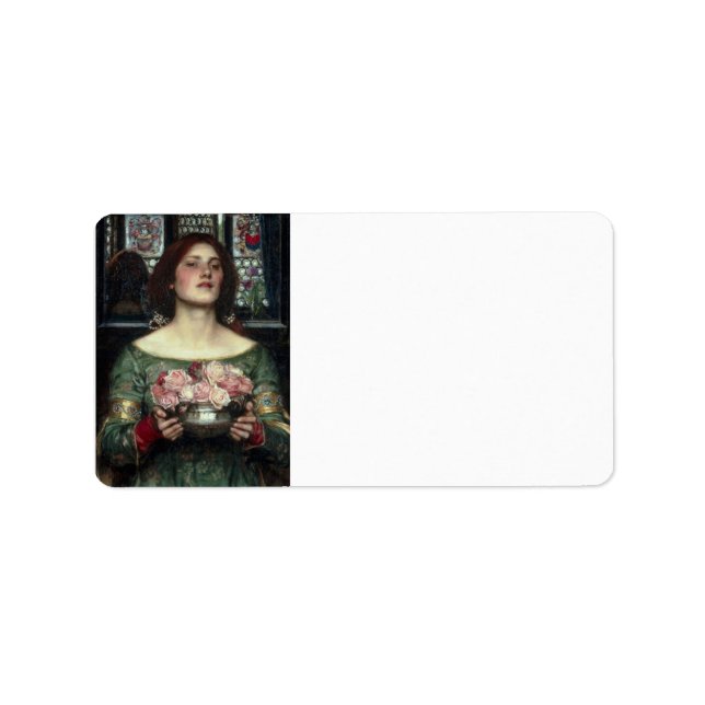 Étiquette Rosebuds par John William Waterhouse (Devant)