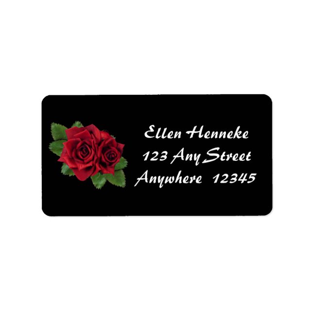 Étiquette Roses Black Pearl (Devant)