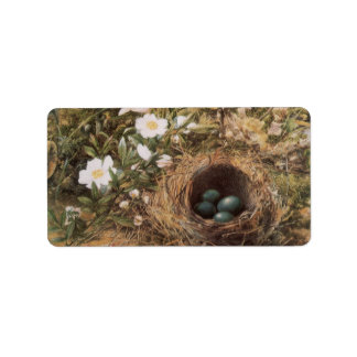 Étiquette Roses de nids d'oiseaux et de chiens par John Will