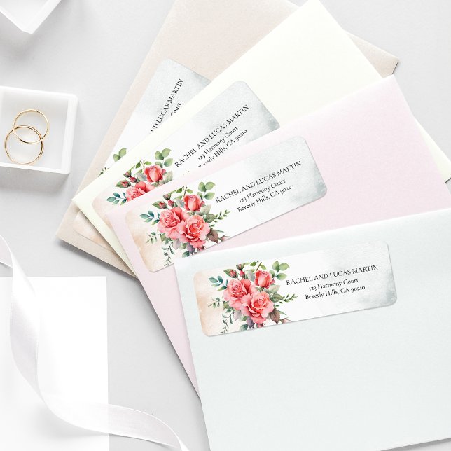 Étiquette Roses roses roses roses romantiques (Créateur téléchargé)