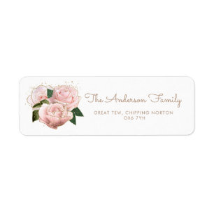 Étiquette Roses Roses Roses Roses Rose Baptême Christening