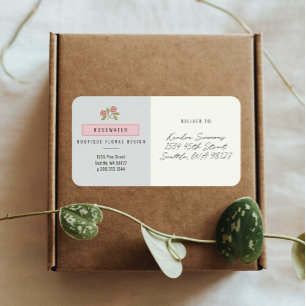 Étiquette Rosewater Small Business Shipping Label