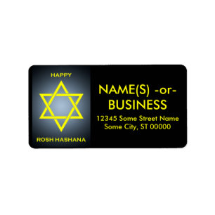 Étiquette rosh hashanah (étoile de david)