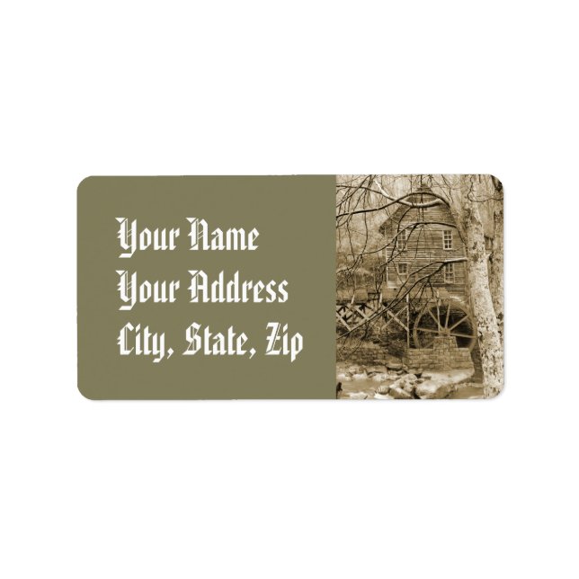 Étiquette Roue vintage (Devant)