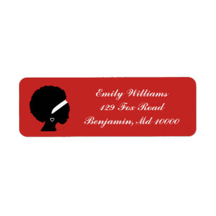 Étiquette Rouge cheveux Afro