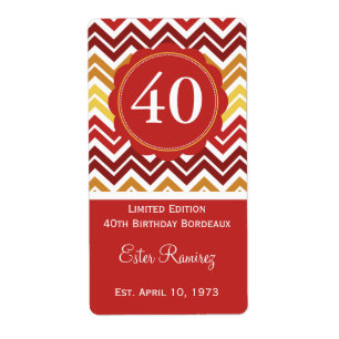 Étiquette rouge Chevron (375 ml)