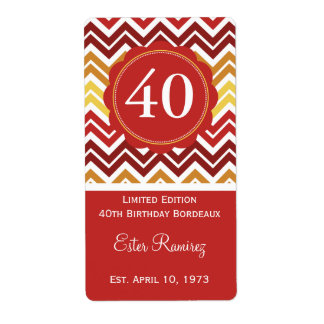 Étiquette rouge Chevron (375 ml)