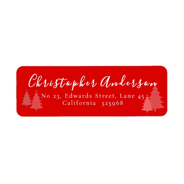 Étiquette Rouge de la saison de Noël (Devant)