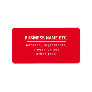 Étiquette Rouge et blanc polyvalent