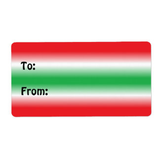 Étiquette rouge et vert