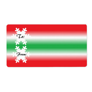 Étiquette rouge et vert alternatif