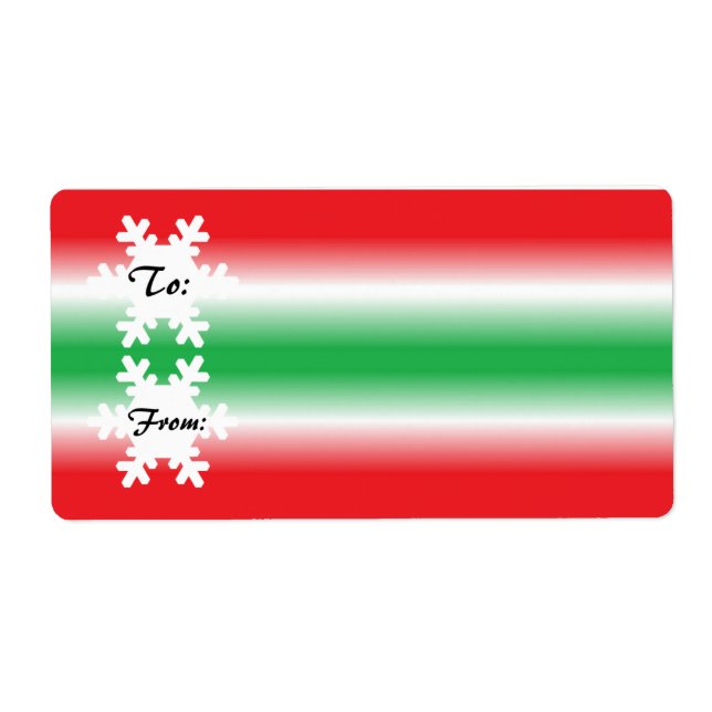 Étiquette rouge et vert alternatif (Devant)